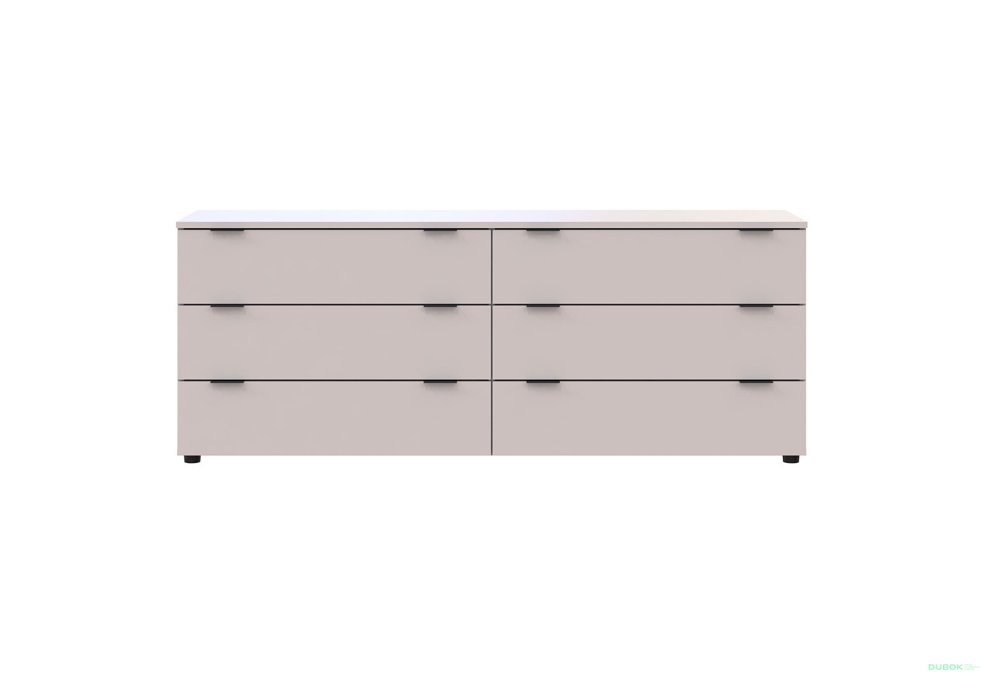 Fotografia 5 - Komoda Ron 9 s 6 zásuvkami 160х38х62 kašmír
