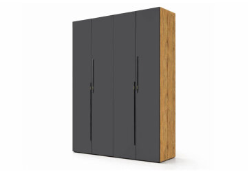 Skriňa 4D 160 cm dub appalačský / grafit Space