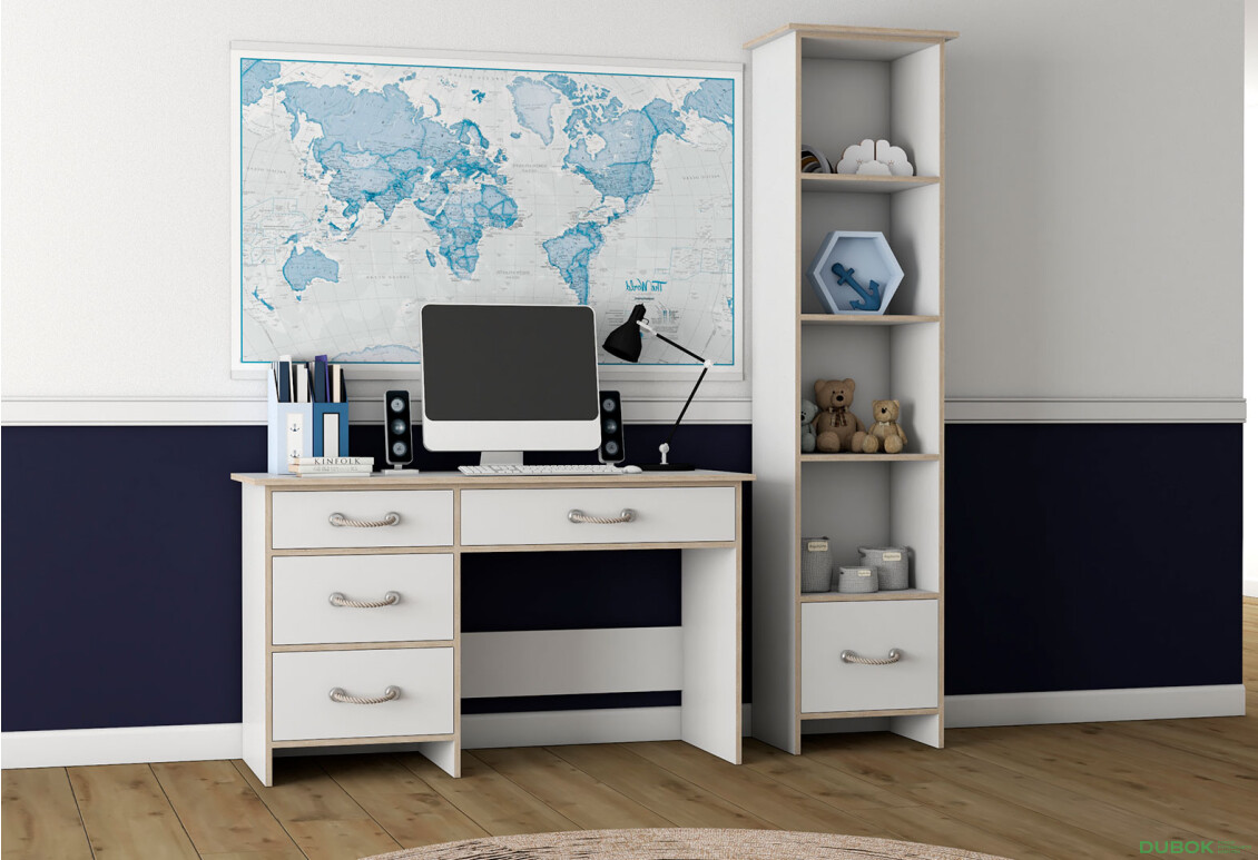 Fotografia 5 - Séria do detskej izby Detské Kosmo biela, vložky sonoma