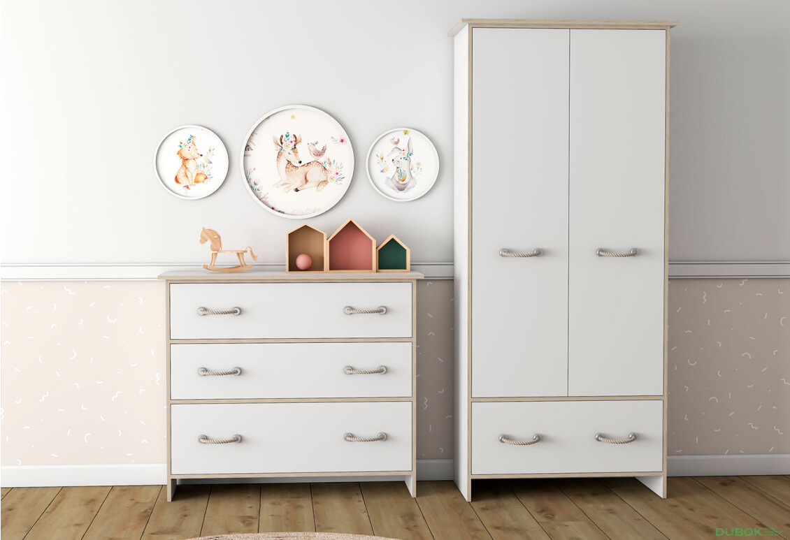 Fotografia 7 - Séria do detskej izby Detské Kosmo biela, vložky sonoma