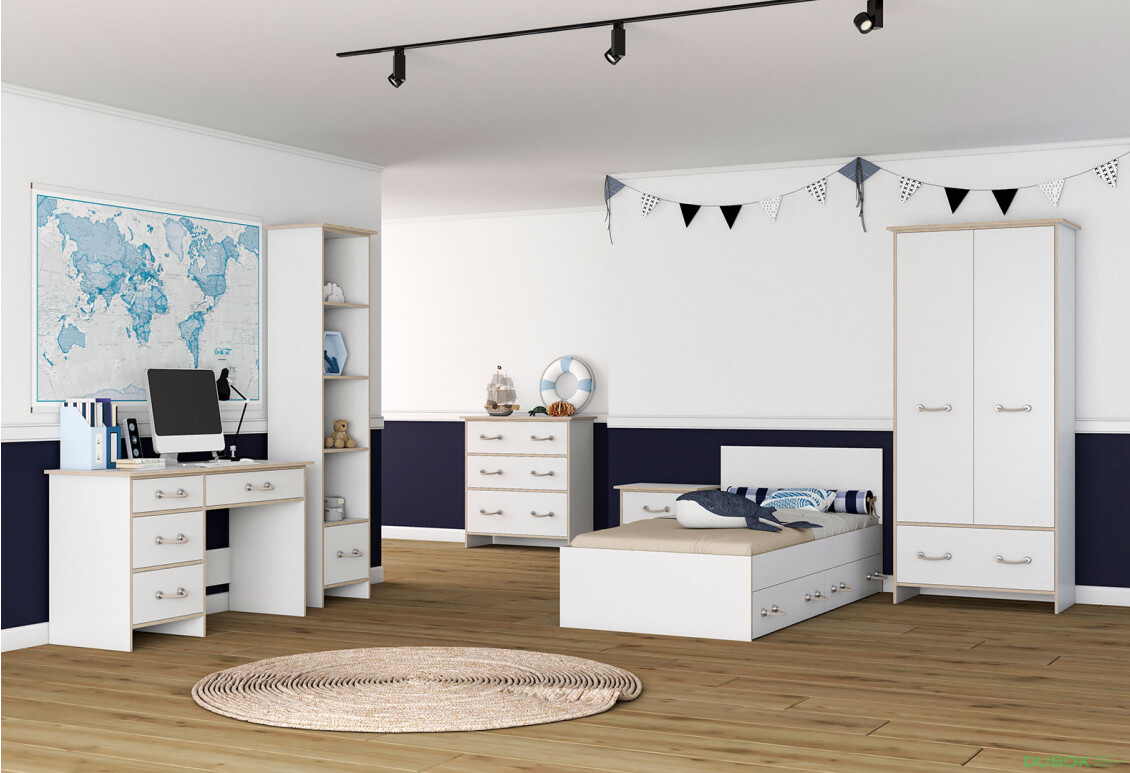 Fotografia 3 - Séria do detskej izby Detské Kosmo biela, vložky sonoma