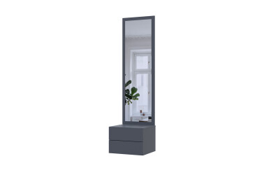 Skrinka so zrkadlom grafit drevotrieska / zrkadlo 45x40x168,6 Sola