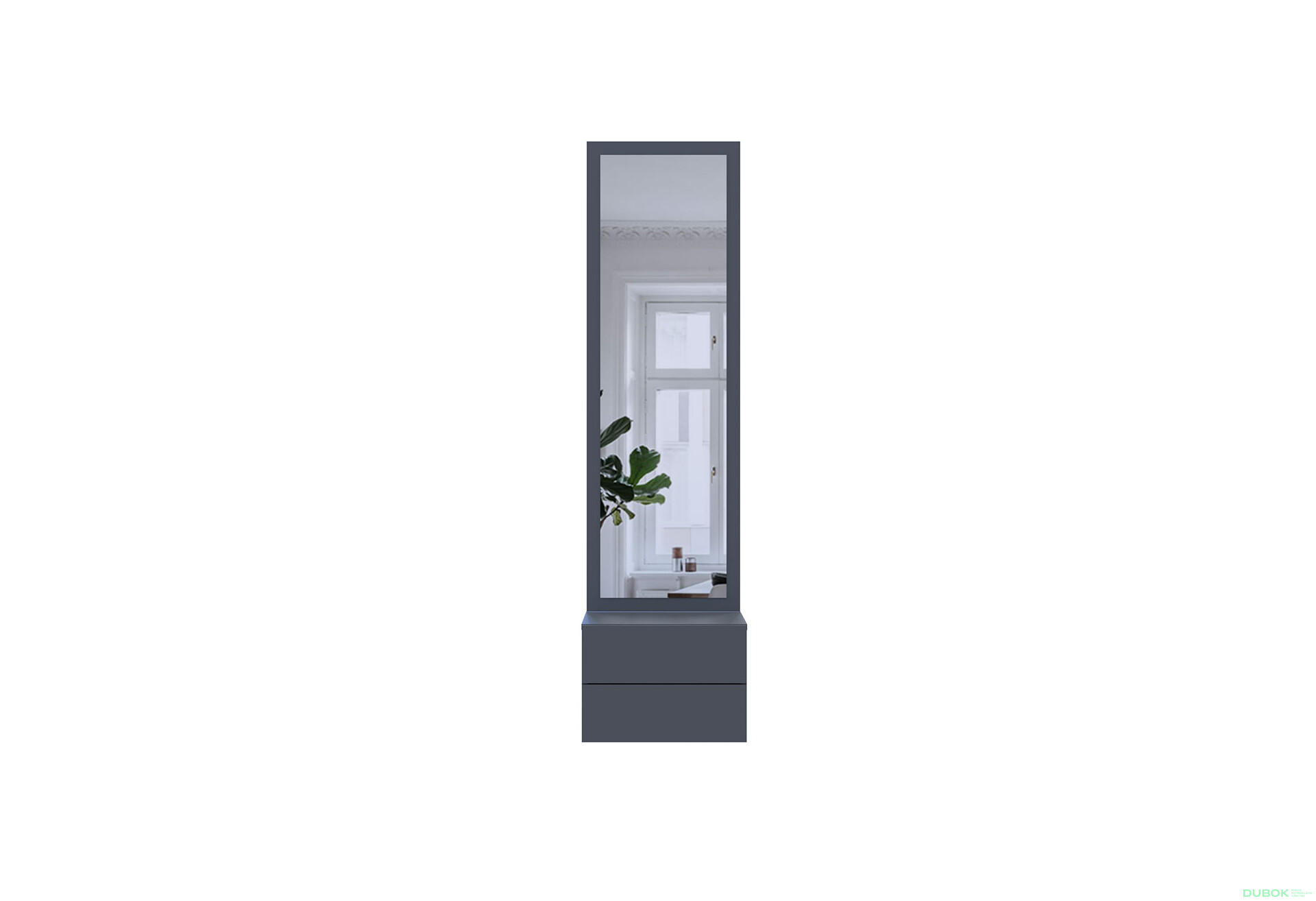 Skrinka so zrkadlom grafit drevotrieska / zrkadlo 45x40x168,6 Sola - Fotografia 3 Fotografia 3 - Skrinka so zrkadlom grafit drevotrieska / zrkadlo 45x40x168,6 Sola