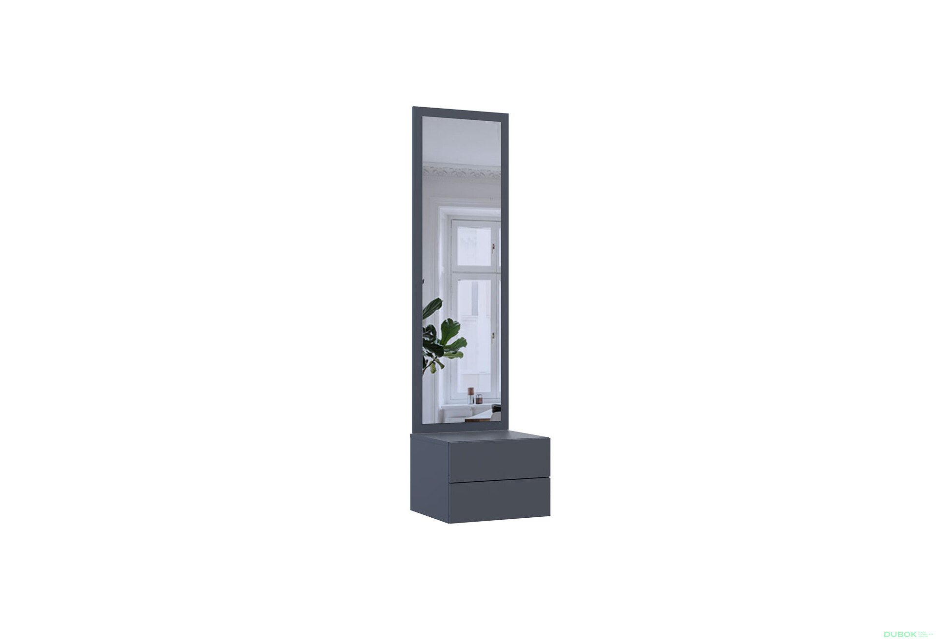 Skrinka so zrkadlom grafit drevotrieska / zrkadlo 45x40x168,6 Sola - Fotografia 4 Fotografia 4 - Skrinka so zrkadlom grafit drevotrieska / zrkadlo 45x40x168,6 Sola
