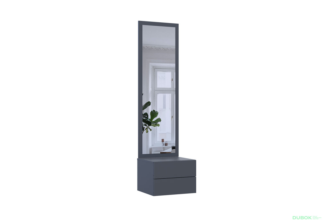 Skrinka so zrkadlom grafit drevotrieska / zrkadlo 45x40x168,6 Sola - Fotografia 4 Fotografia 4 - Skrinka so zrkadlom grafit drevotrieska / zrkadlo 45x40x168,6 Sola