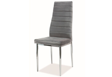 Stolička H-261 Chróm, Velvet šedá Bluvel 14