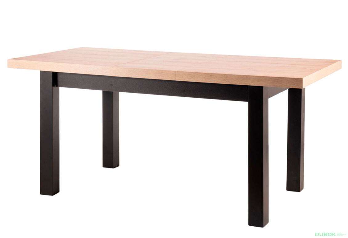 Stôl Presto 140(140+39+39)x80 dub artisan / čierny