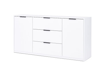 Komoda Roma Color 2 dvere 3 šírky 1,6 m lesklá biela