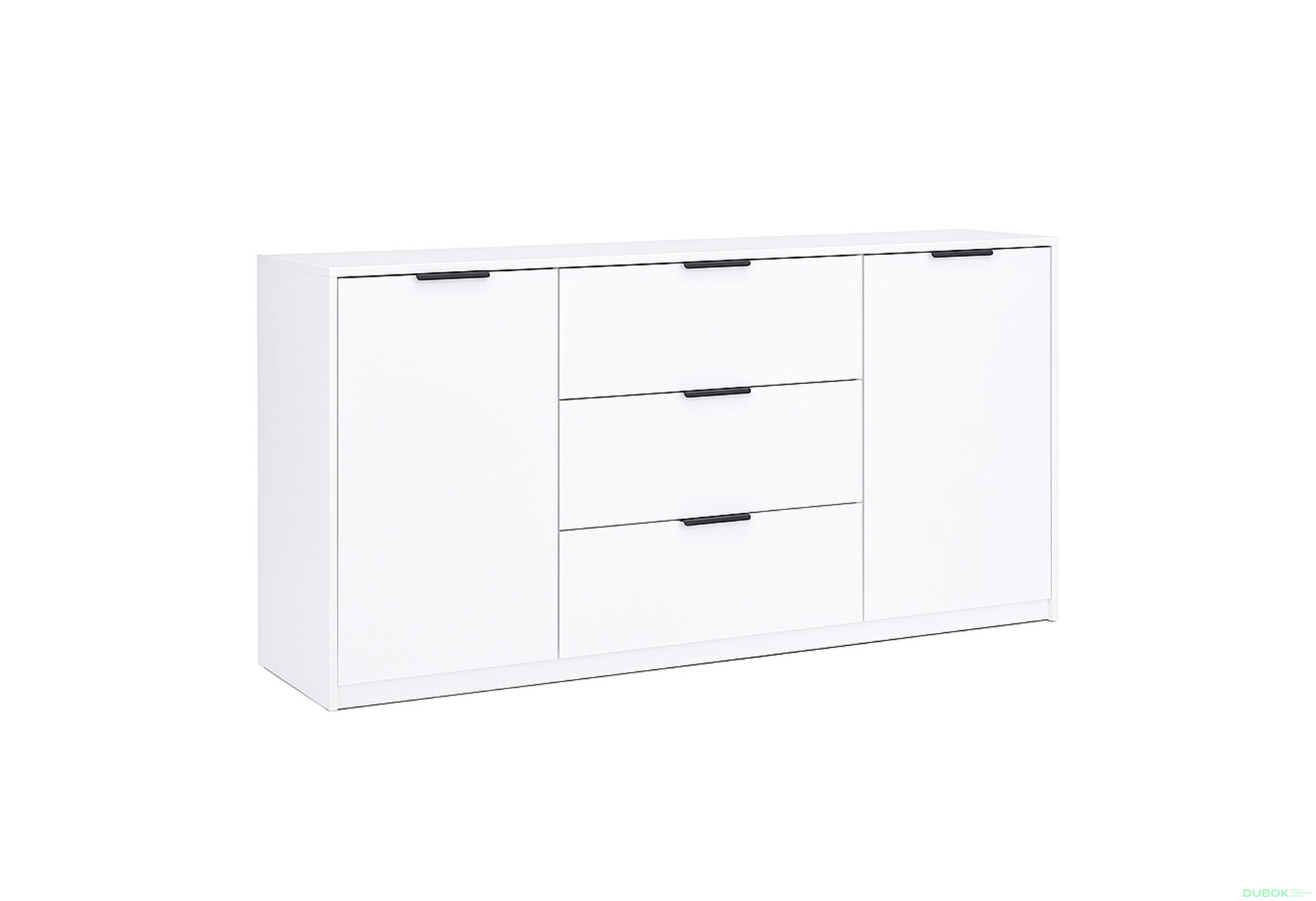 Fotografia 3 - Komoda Roma Color 2 dvere 3 šírky 1,6 m lesklá biela