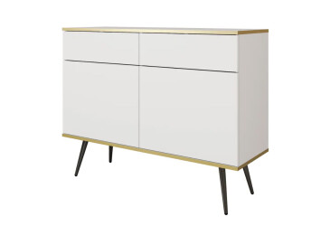Komoda KSZ107 biela, nohy čierne Oro
