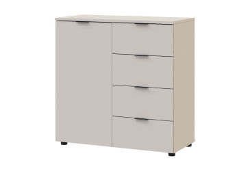 Komoda s dvierkami a 4 zásuvkami Ron 1 80 cm kašmír