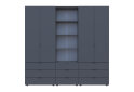 Fotografia 3 - Skriňa štvordverová s regálom s zásuvkami Gelar 215 cm grafit