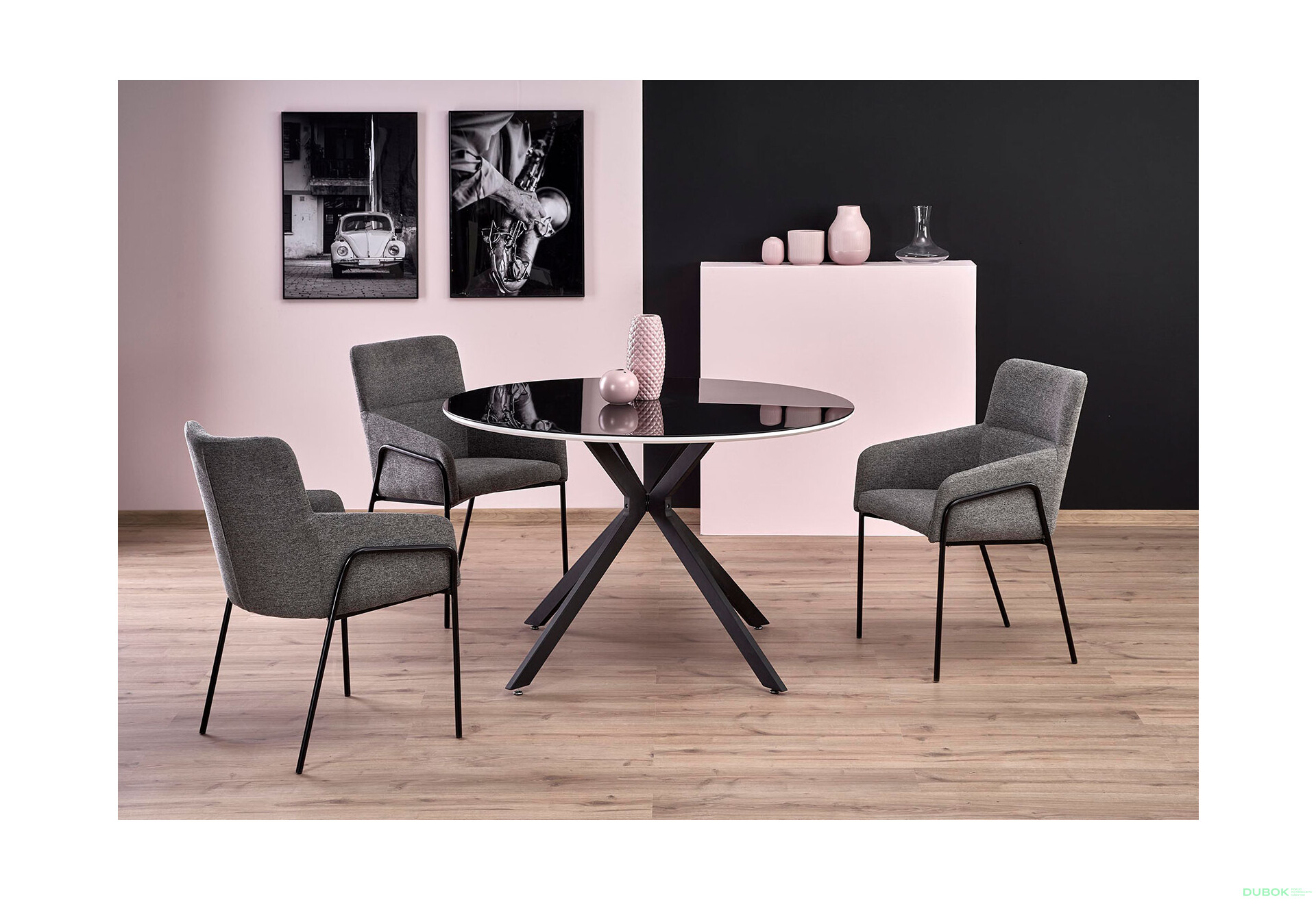 Fotografia 8 - Stôl Avelar biely / čierny