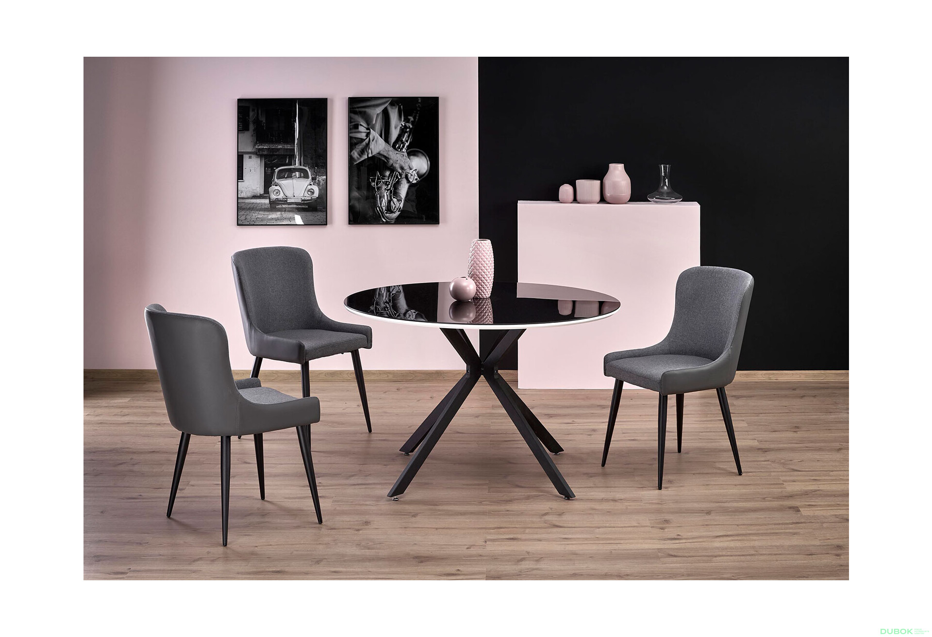 Fotografia 9 - Stôl Avelar biely / čierny