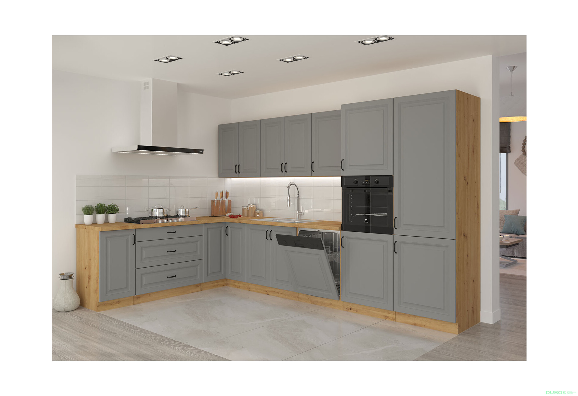 Fotografia 1 - Modulárna kuchyňa Stilo dub artisan / dust grey