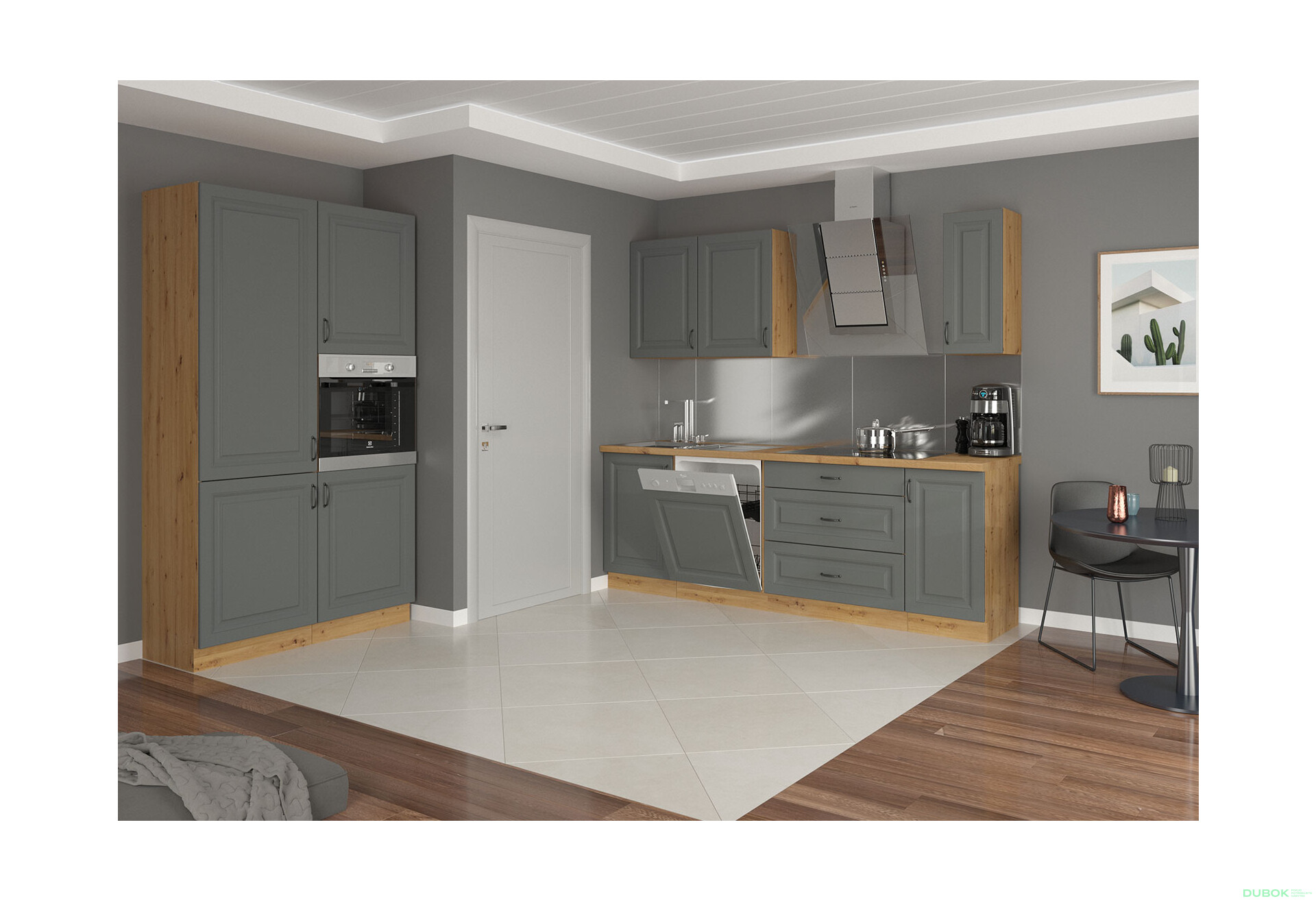 Fotografia 4 - Modulárna kuchyňa Stilo dub artisan / dust grey