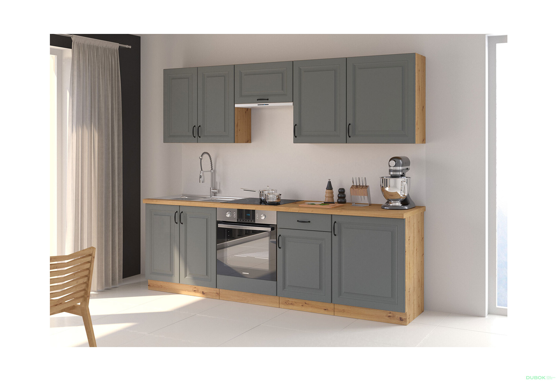 Fotografia 5 - Modulárna kuchyňa Stilo dub artisan / dust grey
