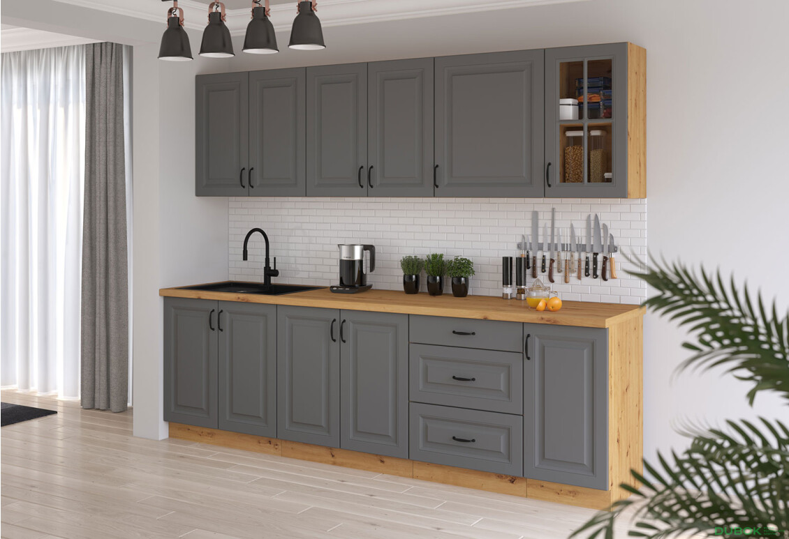 Fotografia 6 - Modulárna kuchyňa Stilo dub artisan / dust grey