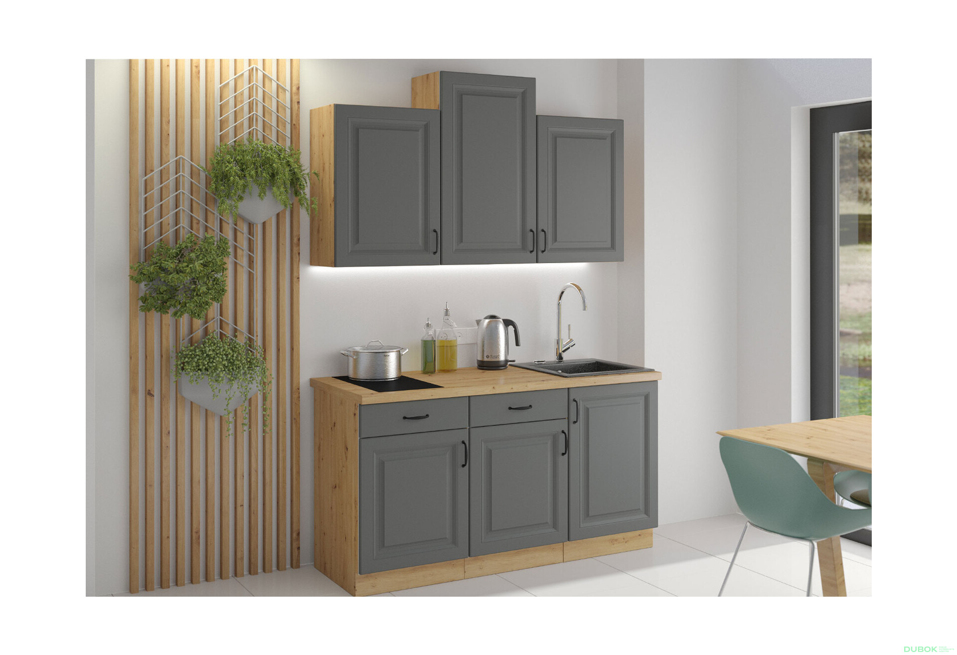 Fotografia 7 - Modulárna kuchyňa Stilo dub artisan / dust grey