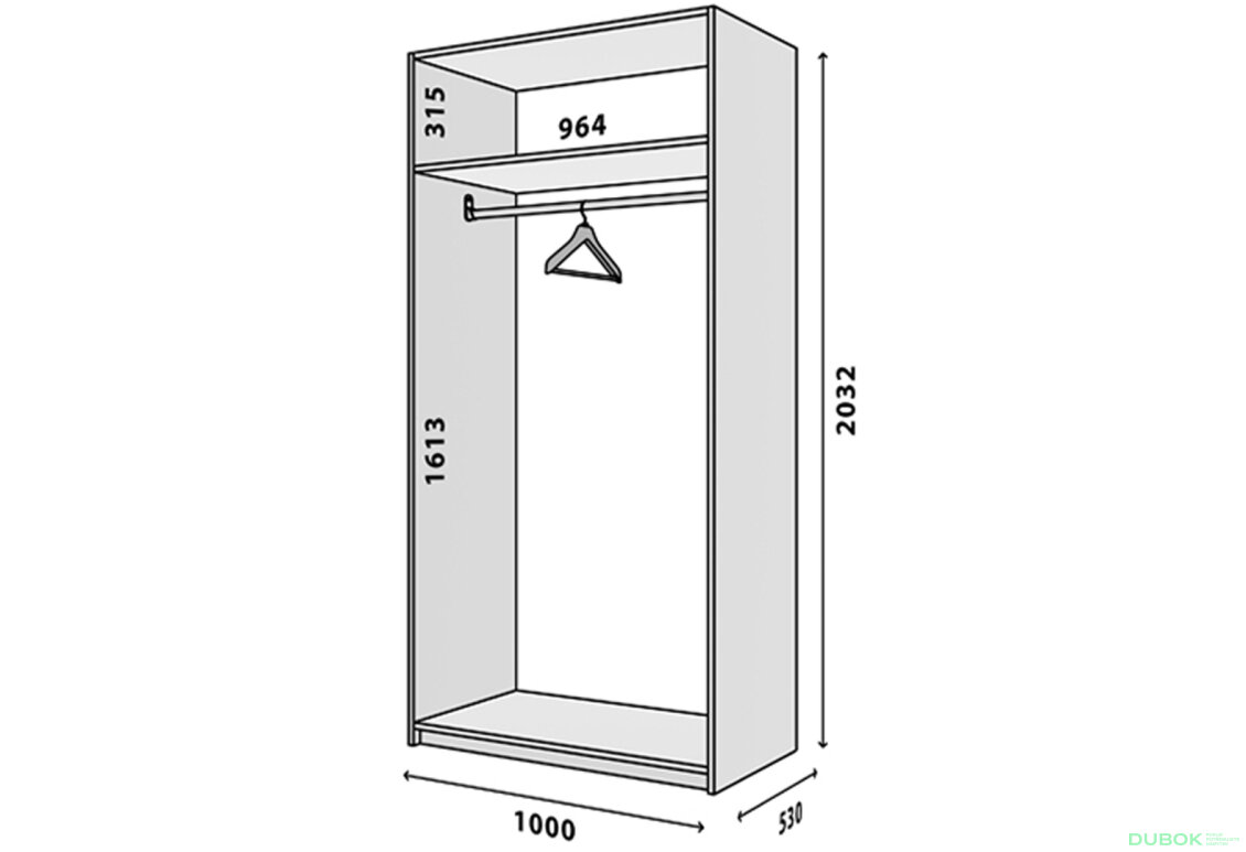 Fotografia 2 - Modul №2 ŠU-1000*2050 DTD 18 mm biely
