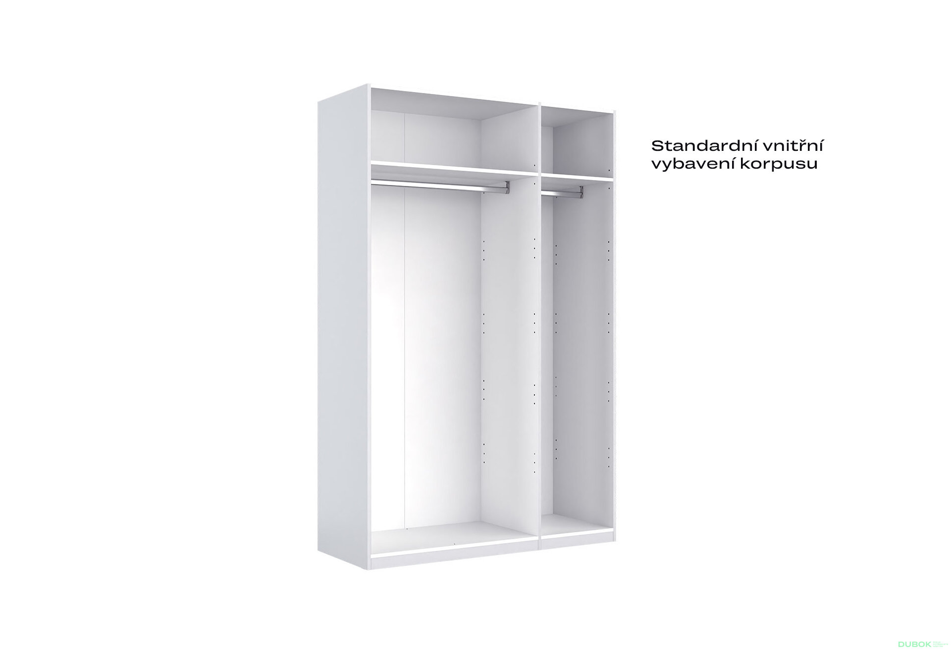 Fotografia 12 - Skriňa 3dv bez zrkadiel, séria N biela Family