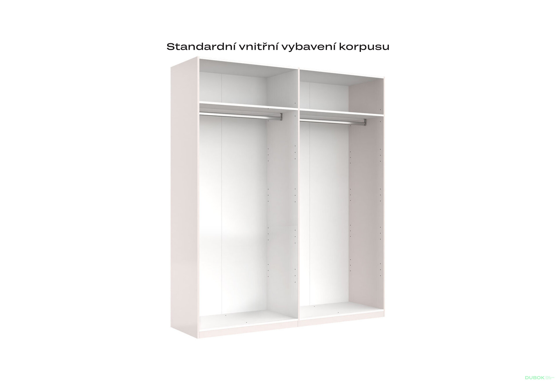 Fotografia 7 - Skriňa 4dv bez zrkadiel, séria N biela Family