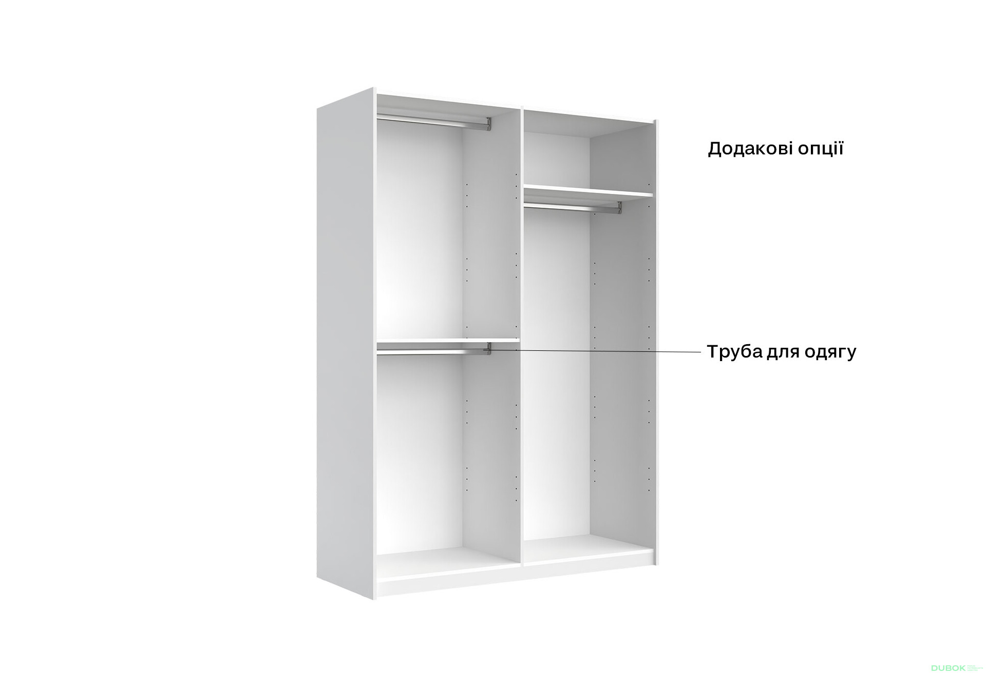 Fotografia 10 - Skriňa s posuvnými dverami 1,5x2,1m (Dvere Lesklé Biele), séria N Family