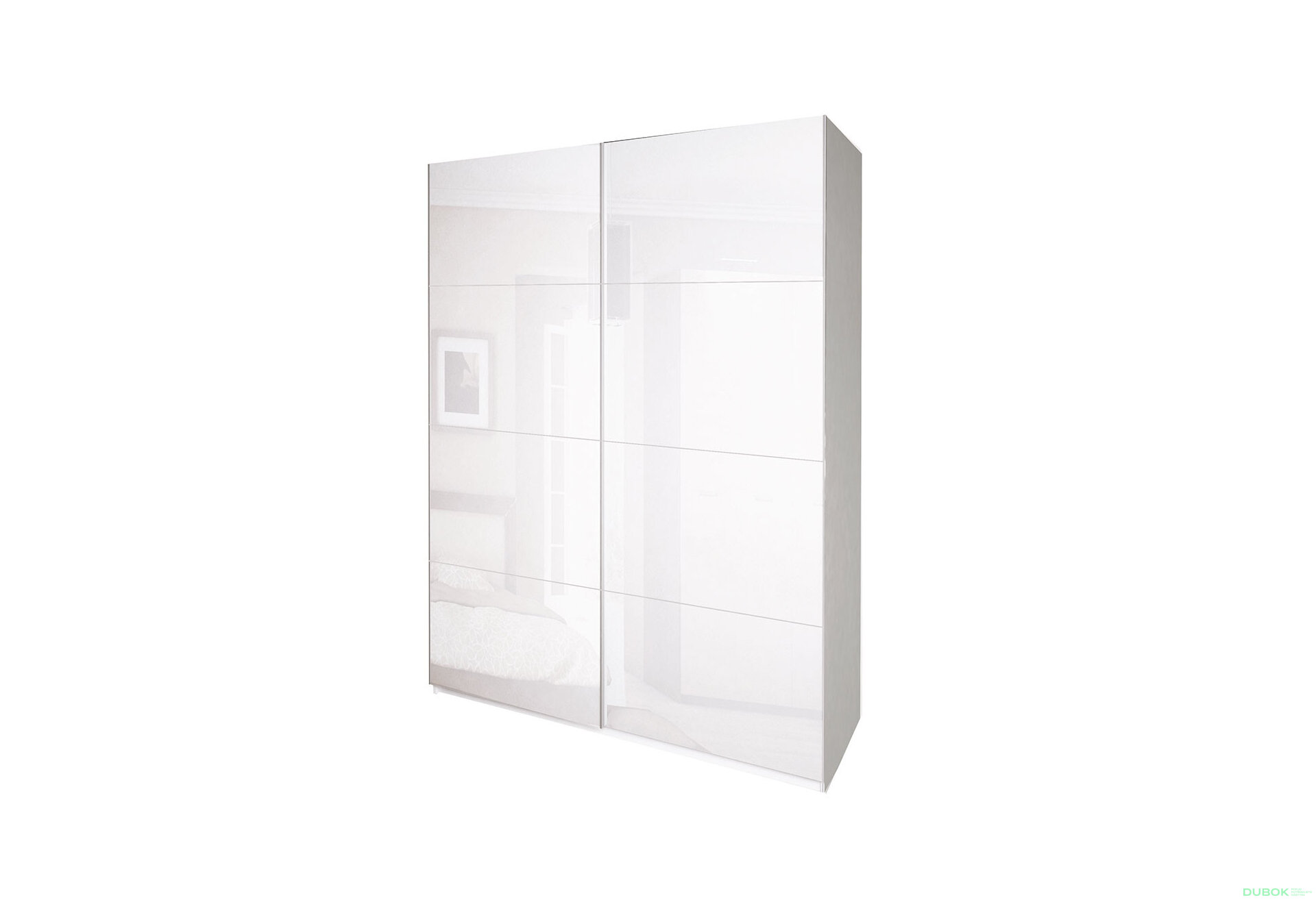 Fotografia 1 - Skriňa s posuvnými dverami 1,5x2,1m (Dvere Lesklé Biele), séria N Family