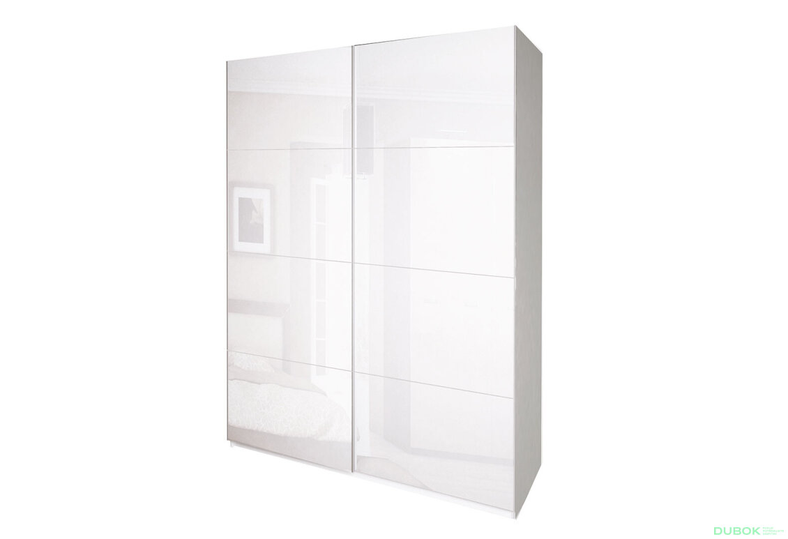 Fotografia 1 - Skriňa s posuvnými dverami 1,5x2,1m (Dvere Lesklé Biele), séria N Family