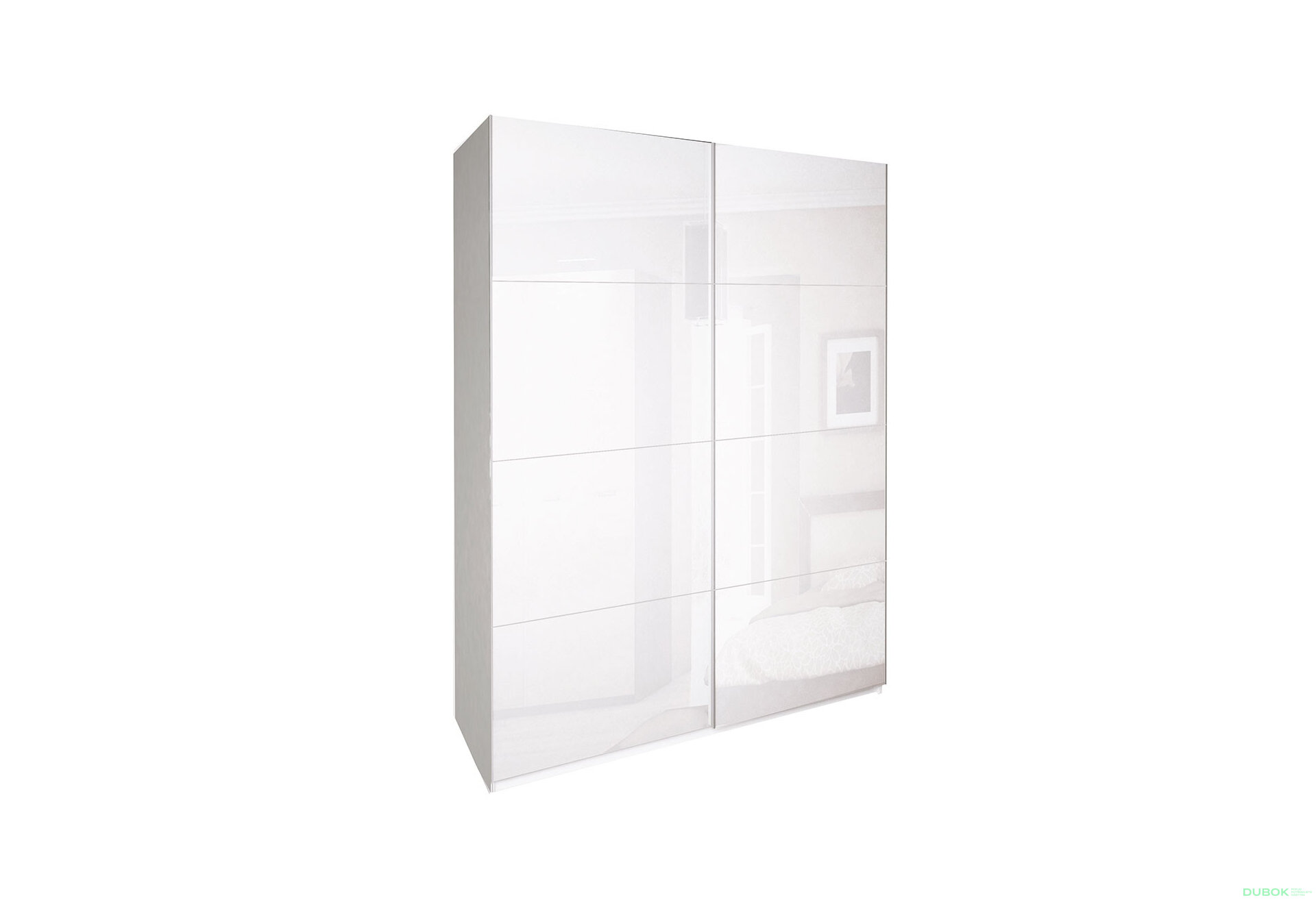 Fotografia 10 - Skriňa s posuvnými dverami 1,5x2,1m (Dvere Lesklé Biele), séria N Family