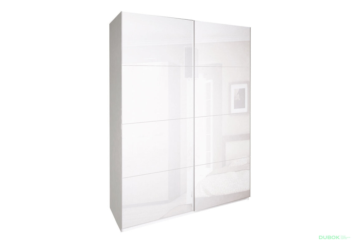 Fotografia 10 - Skriňa s posuvnými dverami 1,5x2,1m (Dvere Lesklé Biele), séria N Family