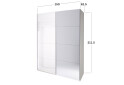 Skriňa s posuvnými dverami 1,5x2,1m (Dvere Lesklé Biele/Zrkadlo), séria N Family - Fotografia 31 Fotografia 31 - Skriňa s posuvnými dverami 1,5x2,1m (Dvere Lesklé Biele/Zrkadlo), séria N Family