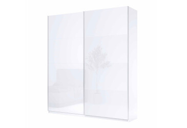 Skriňa s posuvnými dverami 1,5x2,4 m (Dvere Lesklá Biela), séria N Family