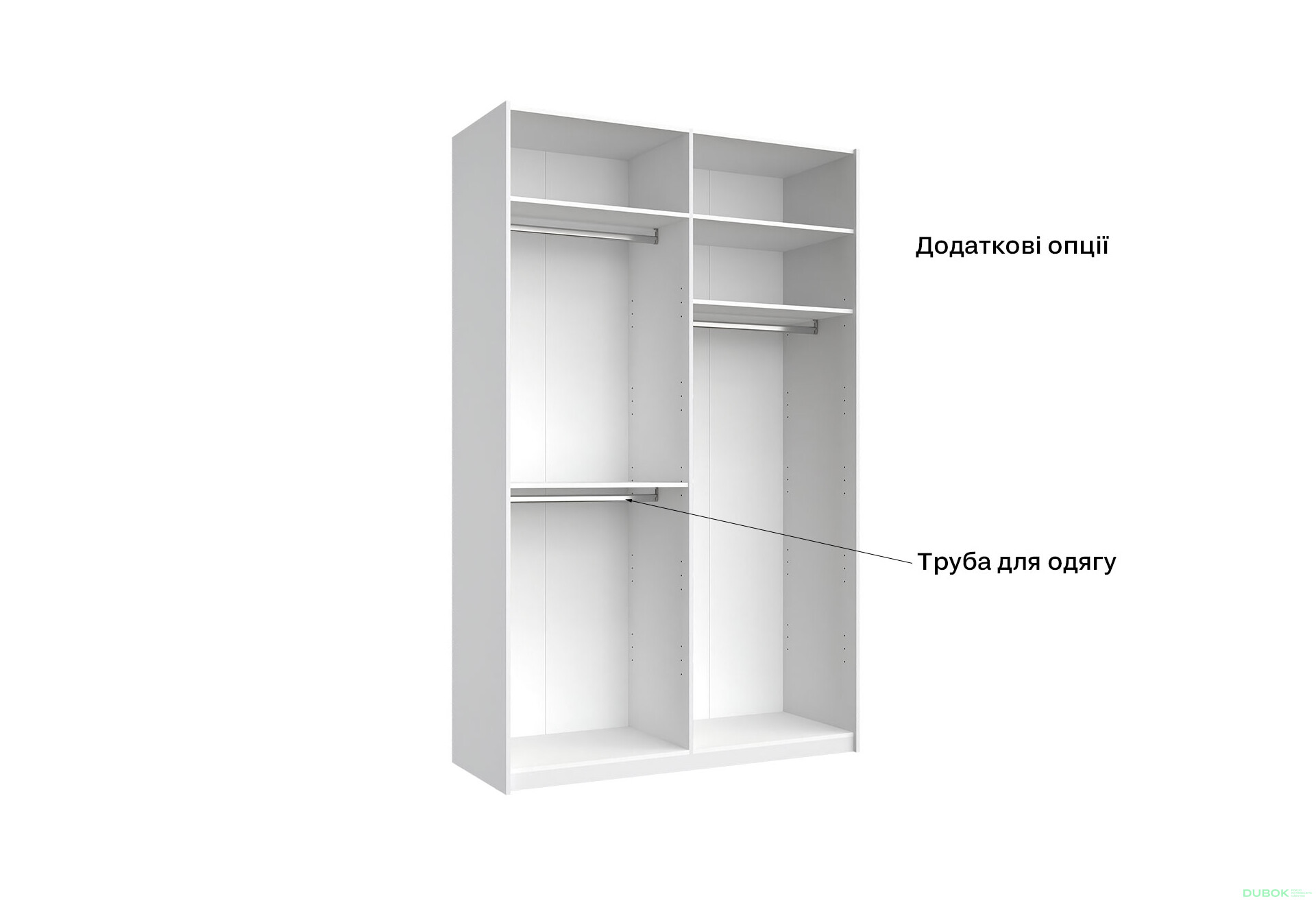 Skriňa s posuvnými dverami 1,5x2,4m (Dvere Lesklé Biele/Zrkadlo), séria N Family - Fotografia 15 Fotografia 15 - Skriňa s posuvnými dverami 1,5x2,4m (Dvere Lesklé Biele/Zrkadlo), séria N Family