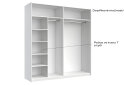 Fotografia 10 - Skriňa s posuvnými dverami 2,0x2,1m (Dvere Lesklé Biele), séria N Family