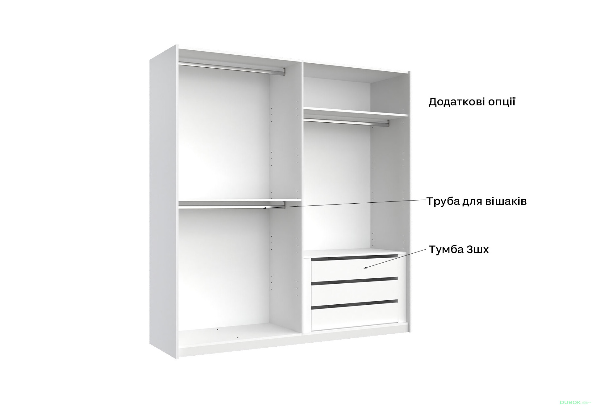 Skriňa s posuvnými dverami 2.0x2.1m (Dvere Lesklá Biela/Zrkadlo), séria N Family - Fotografia 18 Fotografia 18 - Skriňa s posuvnými dverami 2.0x2.1m (Dvere Lesklá Biela/Zrkadlo), séria N Family