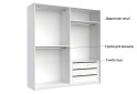 Skriňa s posuvnými dverami 2.0x2.1m (Dvere Lesklá Biela/Zrkadlo), séria N Family - Fotografia 18 Fotografia 18 - Skriňa s posuvnými dverami 2.0x2.1m (Dvere Lesklá Biela/Zrkadlo), séria N Family