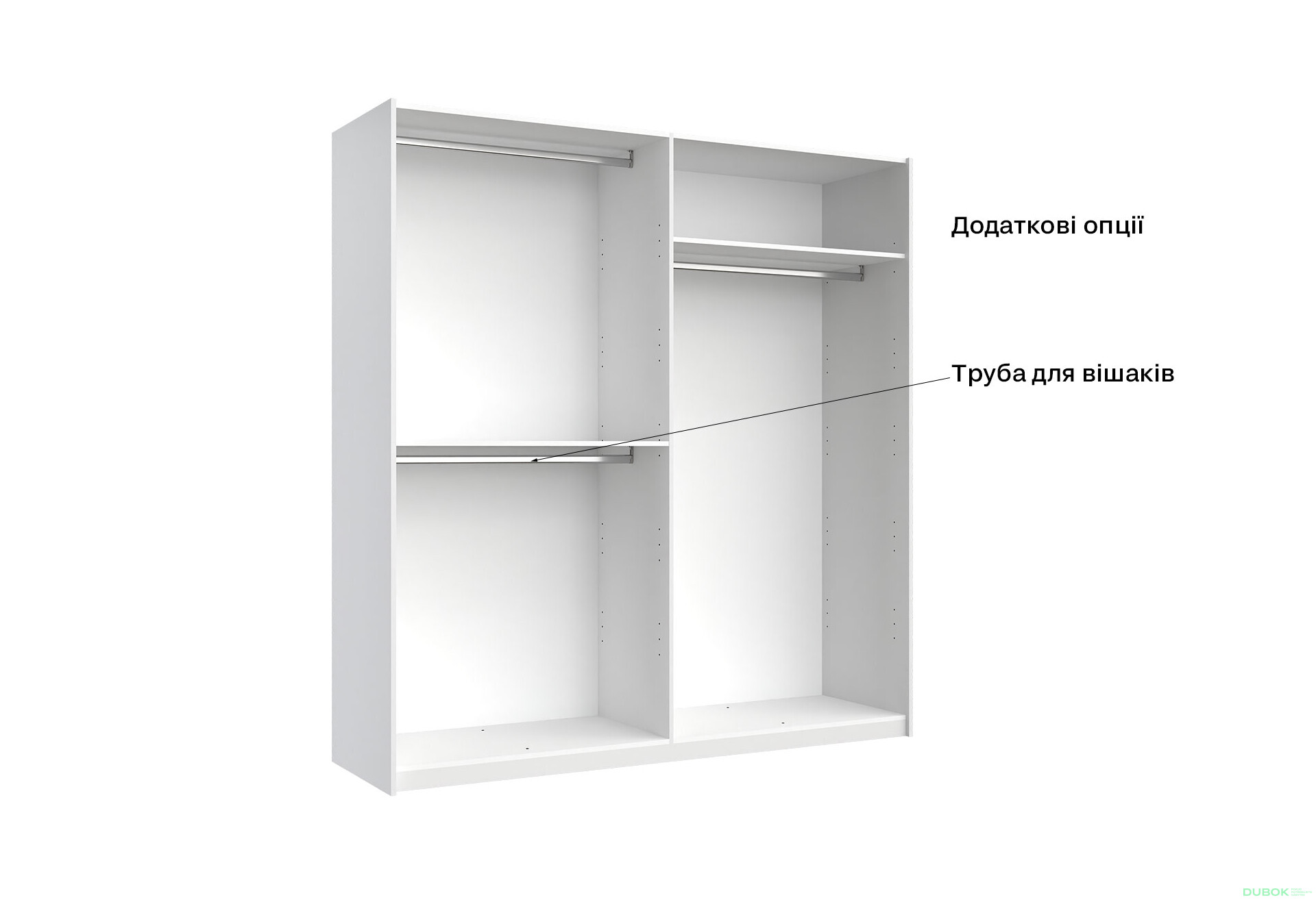 Skriňa s posuvnými dverami 2.0x2.1m (Dvere Lesklá Biela/Zrkadlo), séria N Family - Fotografia 4 Fotografia 4 - Skriňa s posuvnými dverami 2.0x2.1m (Dvere Lesklá Biela/Zrkadlo), séria N Family
