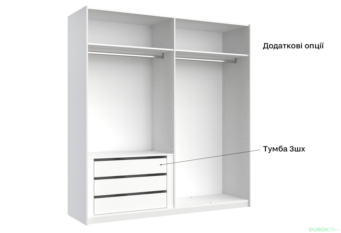 Skriňa s posuvnými dverami 2.0x2.1m (Dvere Lesklá Biela/Zrkadlo), séria N Family - Fotografia 15 Fotografia 15 - Skriňa s posuvnými dverami 2.0x2.1m (Dvere Lesklá Biela/Zrkadlo), séria N Family