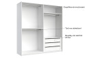 Skriňa s posuvnými dverami 2.0x2.1m (Dvere Lesklá Biela/Zrkadlo), séria N Family - Fotografia 7 Fotografia 7 - Skriňa s posuvnými dverami 2.0x2.1m (Dvere Lesklá Biela/Zrkadlo), séria N Family