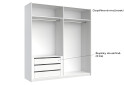 Skriňa s posuvnými dverami 2.0x2.1m (Dvere Lesklá Biela/Zrkadlo), séria N Family - Fotografia 6 Fotografia 6 - Skriňa s posuvnými dverami 2.0x2.1m (Dvere Lesklá Biela/Zrkadlo), séria N Family