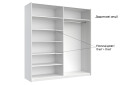 Skriňa s posuvnými dverami 2.0x2.1m (Dvere Lesklá Biela/Zrkadlo), séria N Family - Fotografia 16 Fotografia 16 - Skriňa s posuvnými dverami 2.0x2.1m (Dvere Lesklá Biela/Zrkadlo), séria N Family