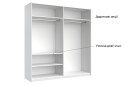 Skriňa s posuvnými dverami 2.0x2.1m (Dvere Lesklá Biela/Zrkadlo), séria N Family - Fotografia 13 Fotografia 13 - Skriňa s posuvnými dverami 2.0x2.1m (Dvere Lesklá Biela/Zrkadlo), séria N Family