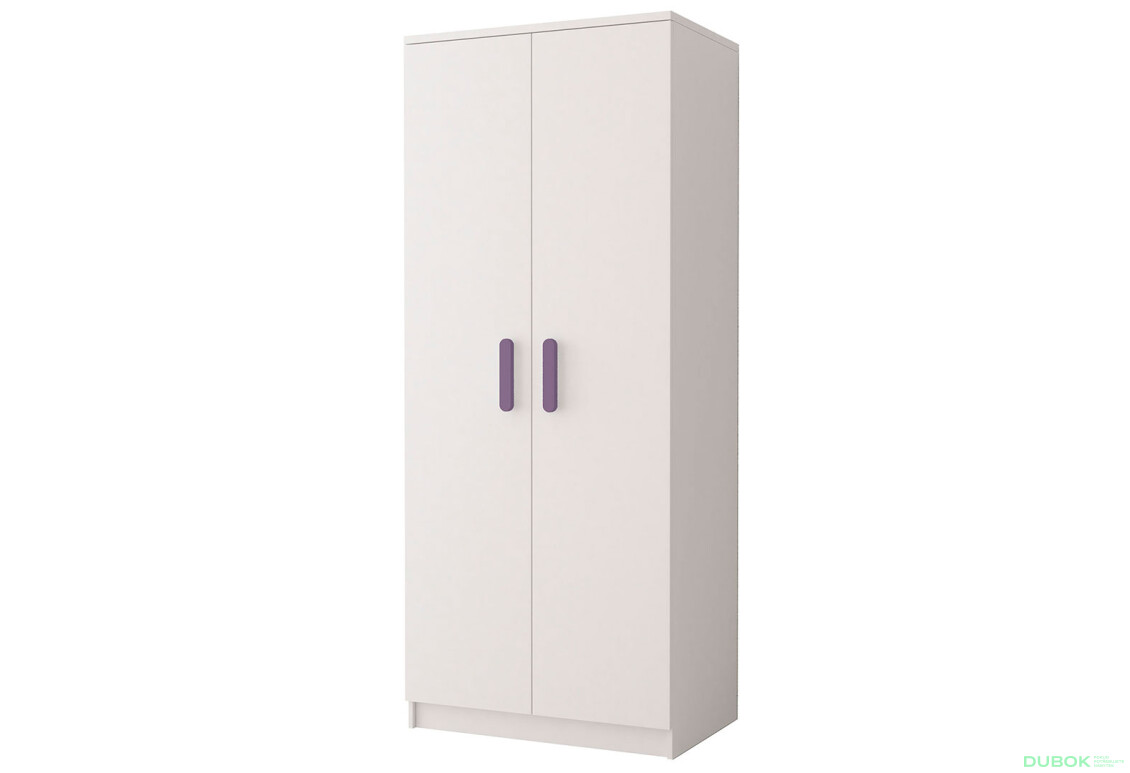 Skriňa 2D Šmyk biela, úchytky vres Idczak meble