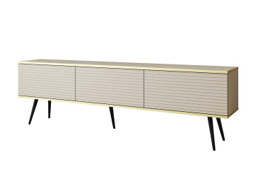 TV stolík RTV 175 MDF béžový, čierne nohy Oro