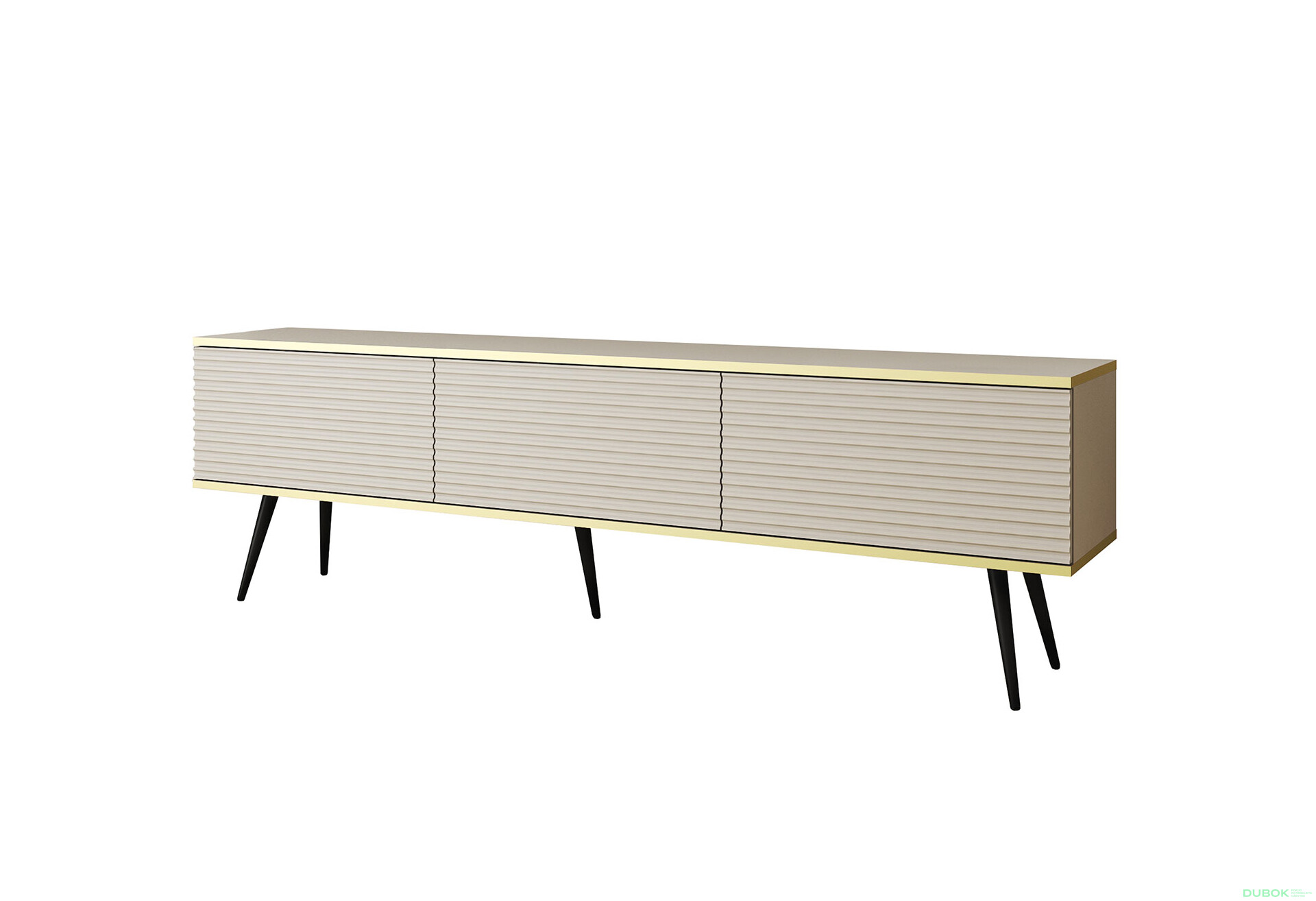 TV stolík RTV 175 MDF béžový, čierne nohy Oro - Fotografia 1 Fotografia 1 - TV stolík RTV 175 MDF béžový, čierne nohy Oro