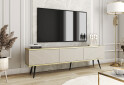 Fotografia 2 - TV stolík RTV 175 MDF béžový, čierne nohy Oro