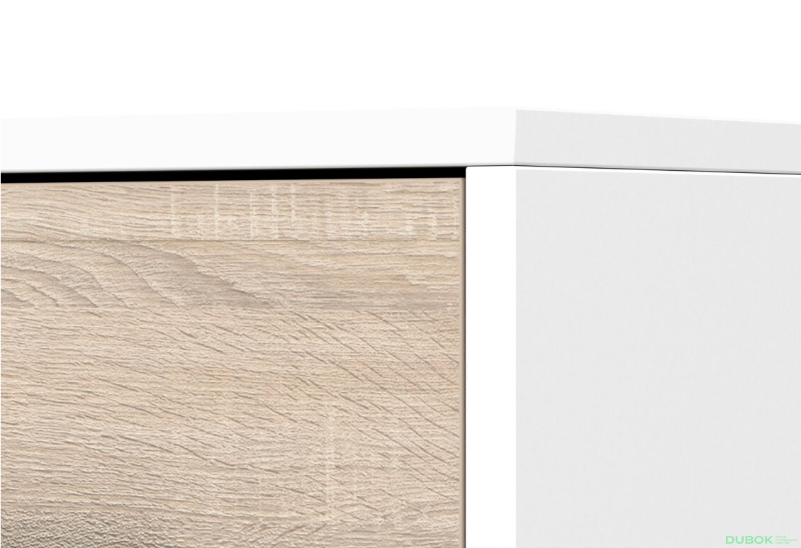 Fotografia 5 - Komoda Frida mini 01 biela / dub sonoma