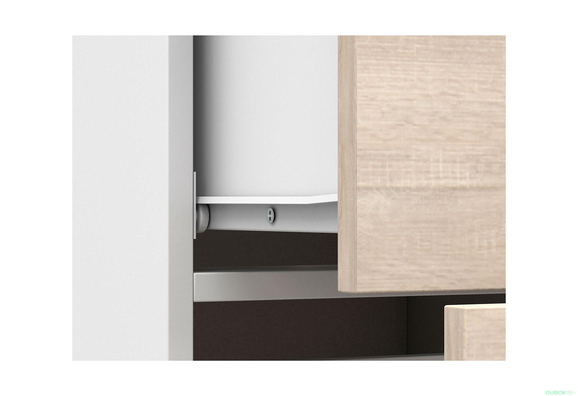 Fotografia 6 - Komoda Frida mini 01 biela / dub sonoma