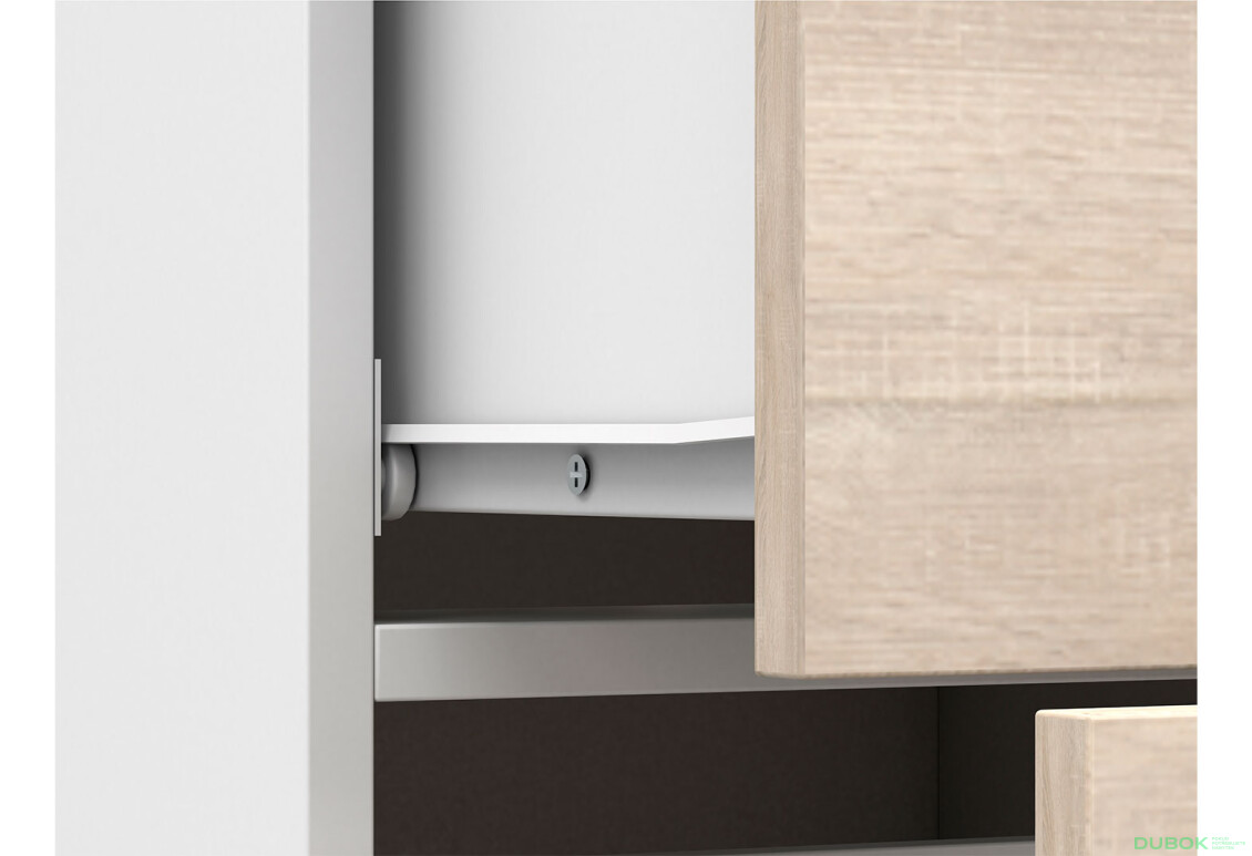 Fotografia 6 - Komoda Frida mini 01 biela / dub sonoma